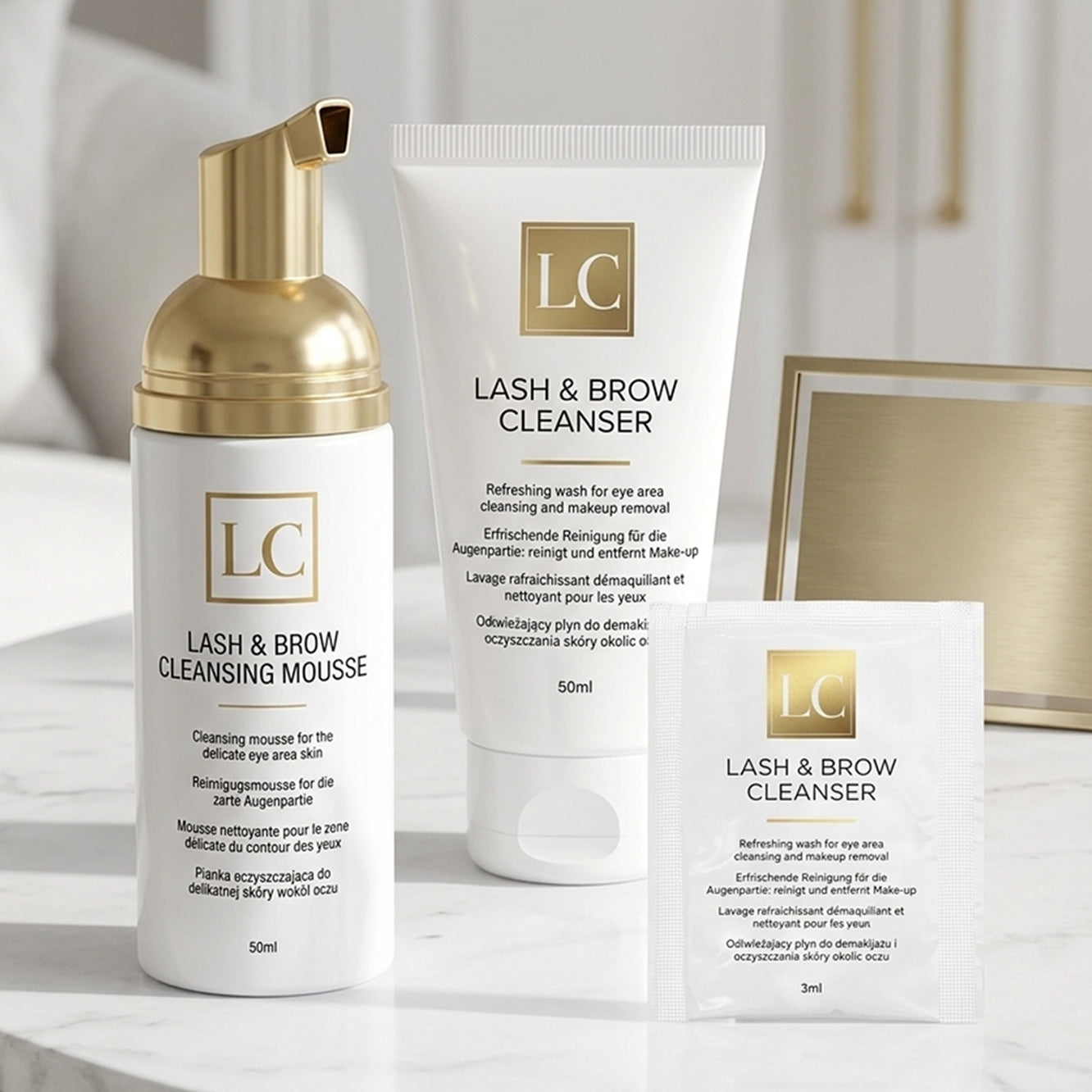 Lash & Brow Cleanser Sachet 3ml | Gel Cleanser with Tea Tree Oil