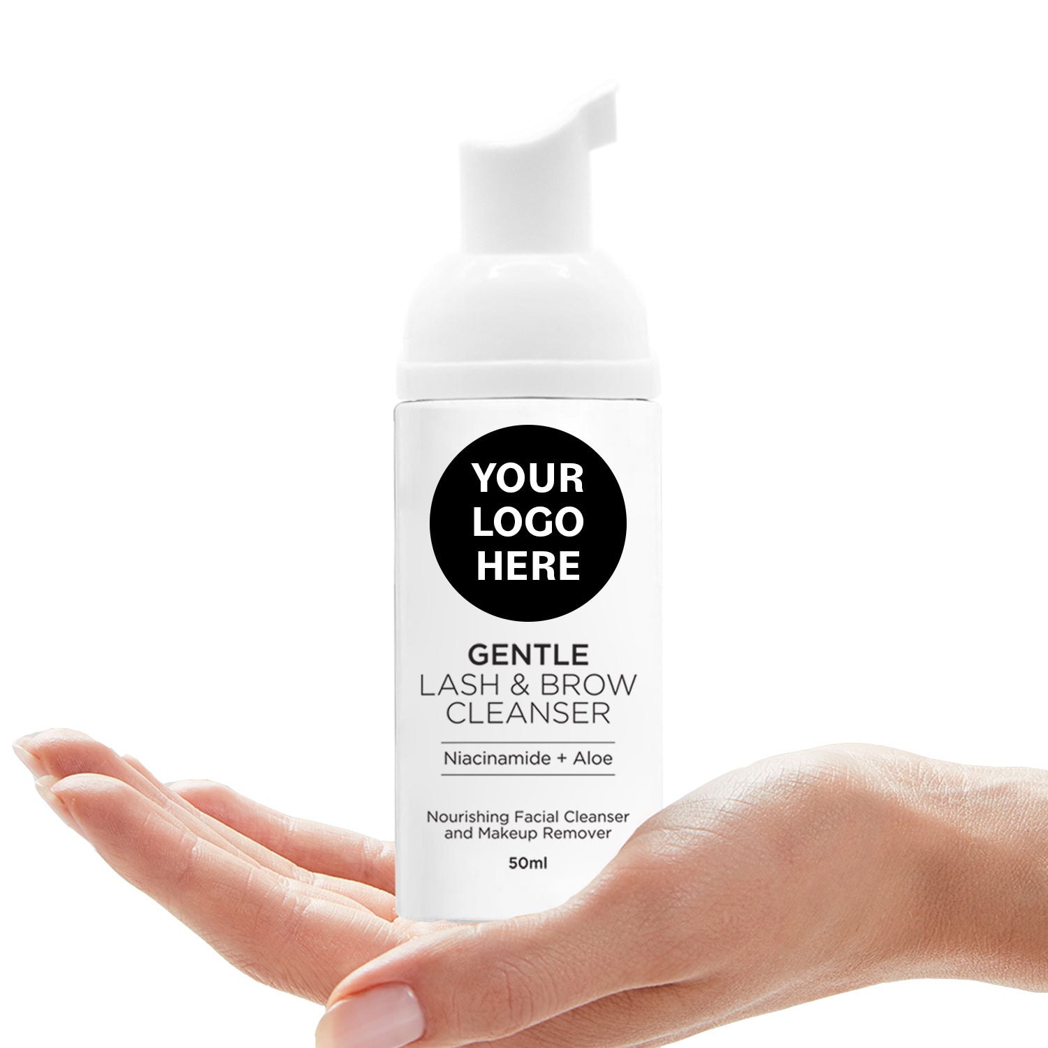 Private Label Gentle Lash & Brow Foaming Cleanser